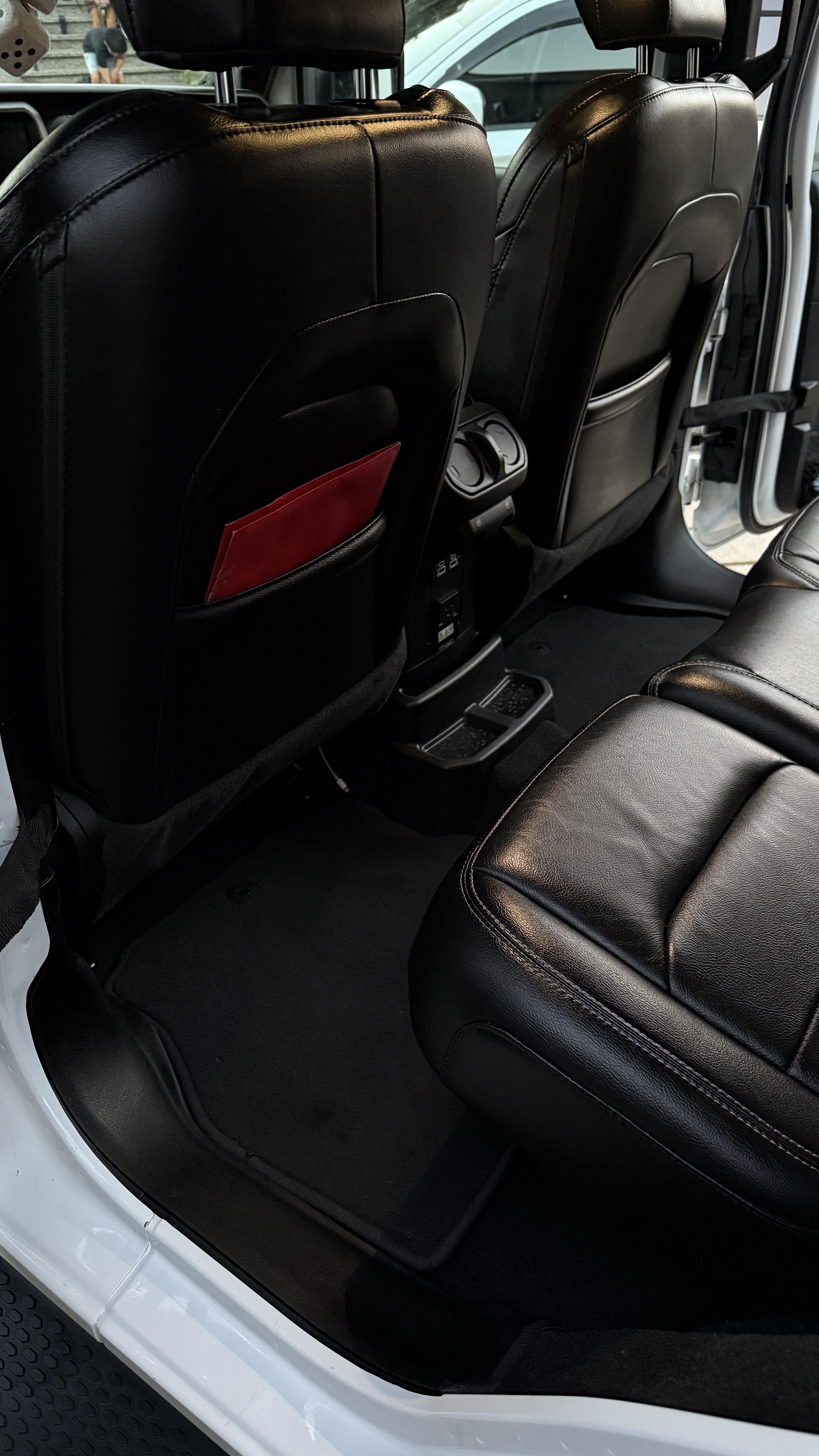 Freshly detailed clean leather interior